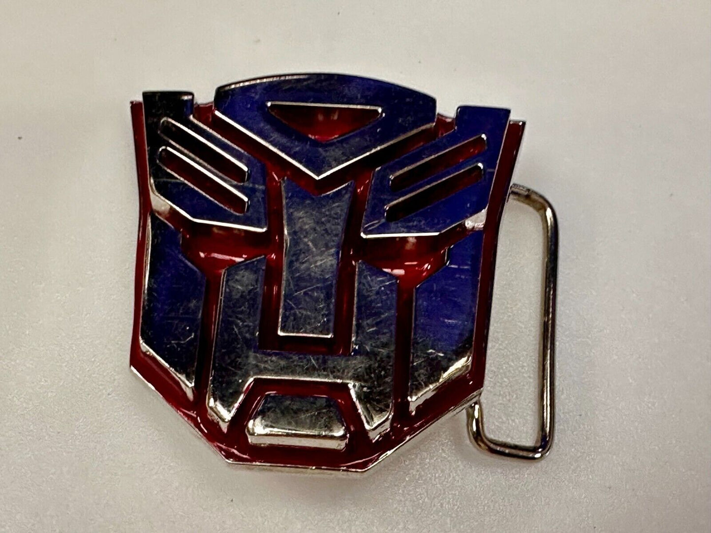 Transformers Autobot Optimus Prime Silver Red Color 2008 GTO Belt Buckle