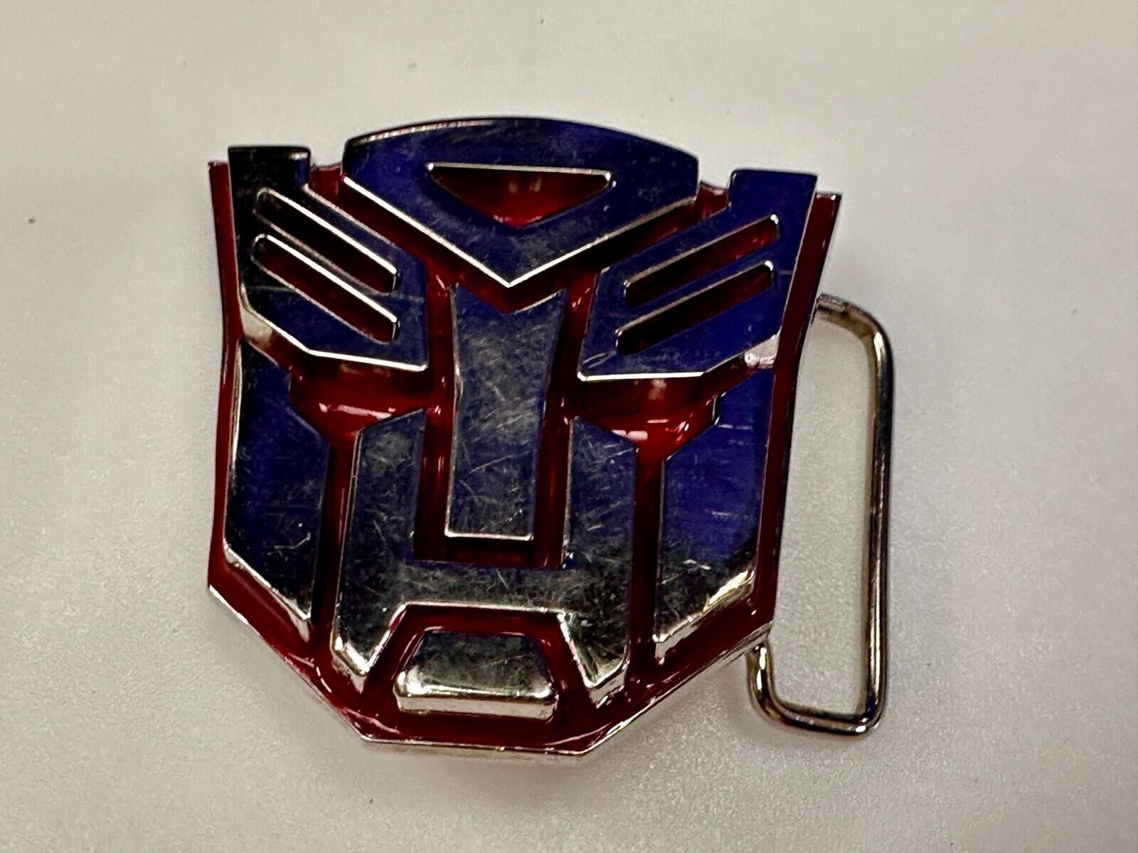 Transformers Autobot Optimus Prime Silver Red Color 2008 GTO Belt Buckle