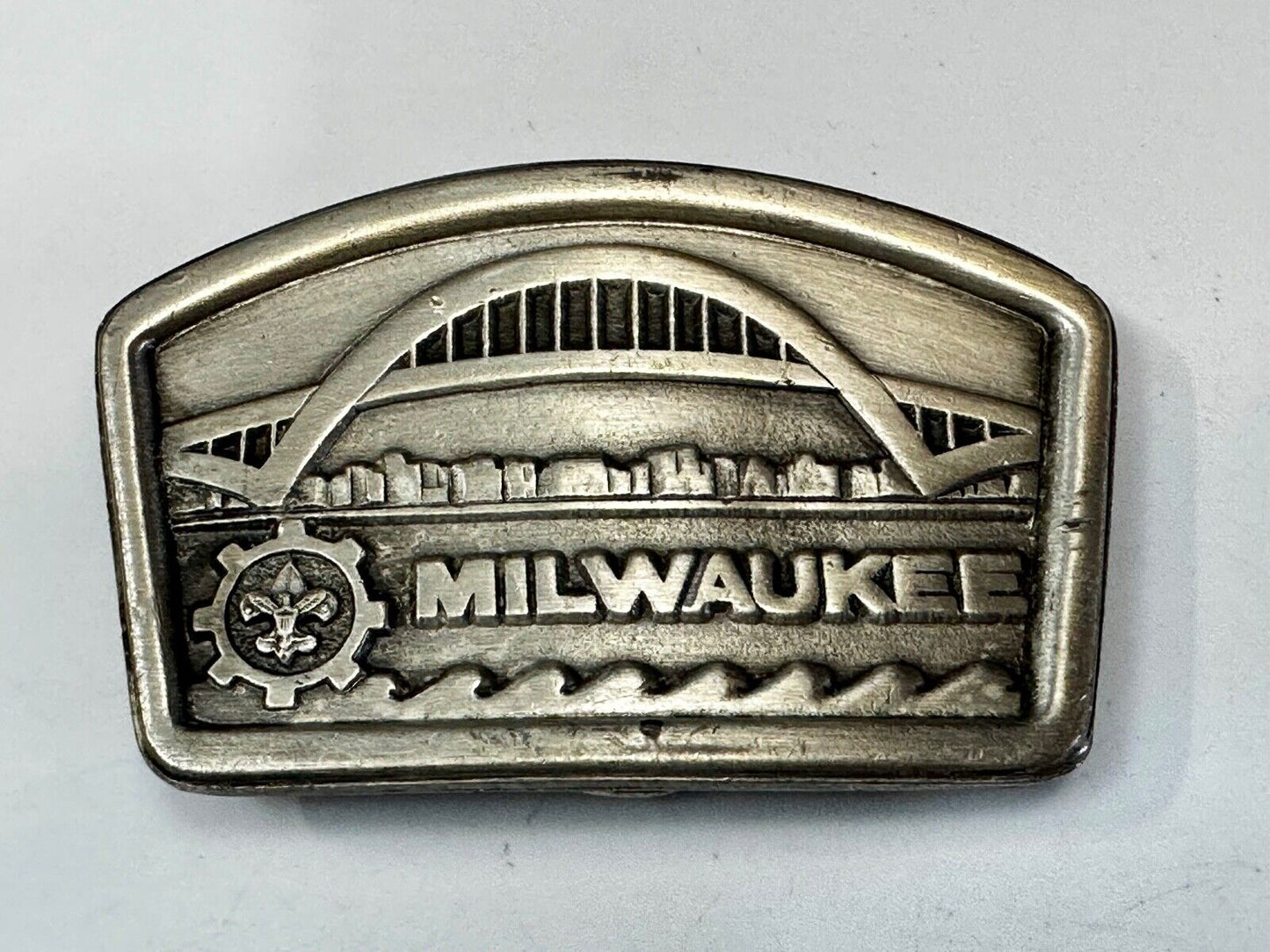 Be Prepared Do a Good Turn Daily Milwaukee Country Council BSA 1983 Belt Buckle