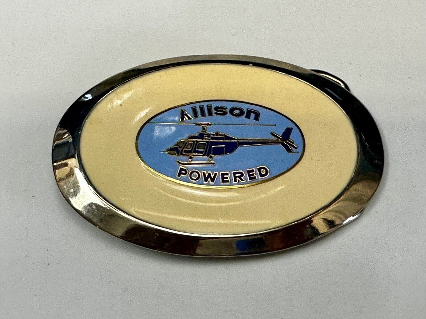 Allison Helicopters Indianapolis Indiana Company Aviation Plane Belt Buckle