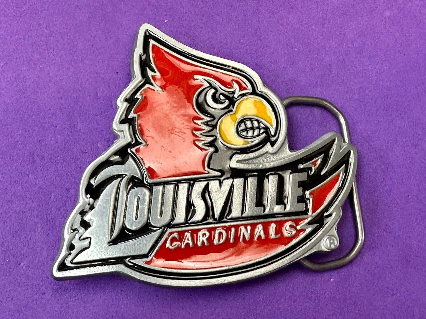 University of Louisville Cardinals NCAA Pewter Belt Buckle  ultimate fan gift!