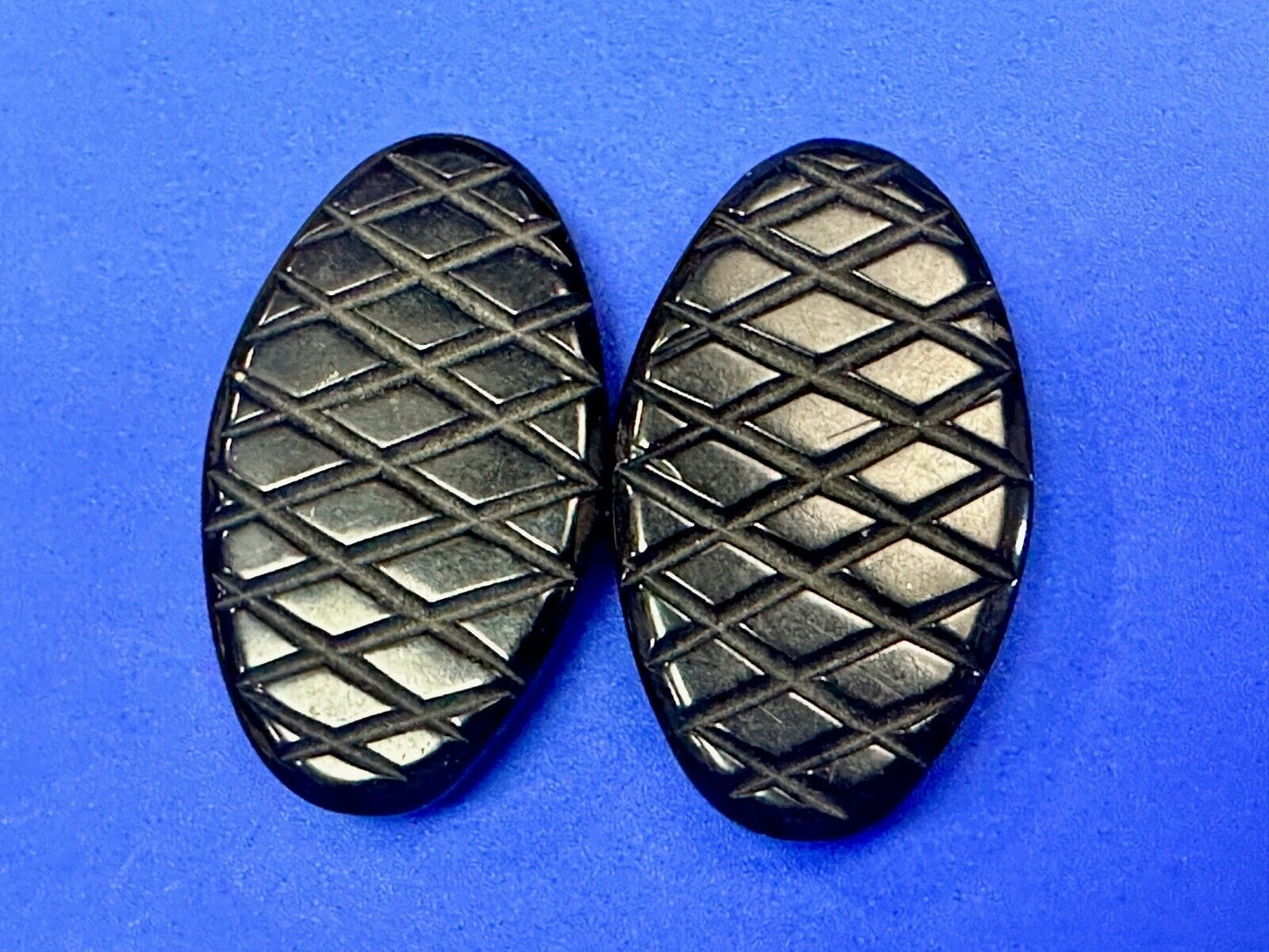 Two piece interconnecting vintage black shoe clips