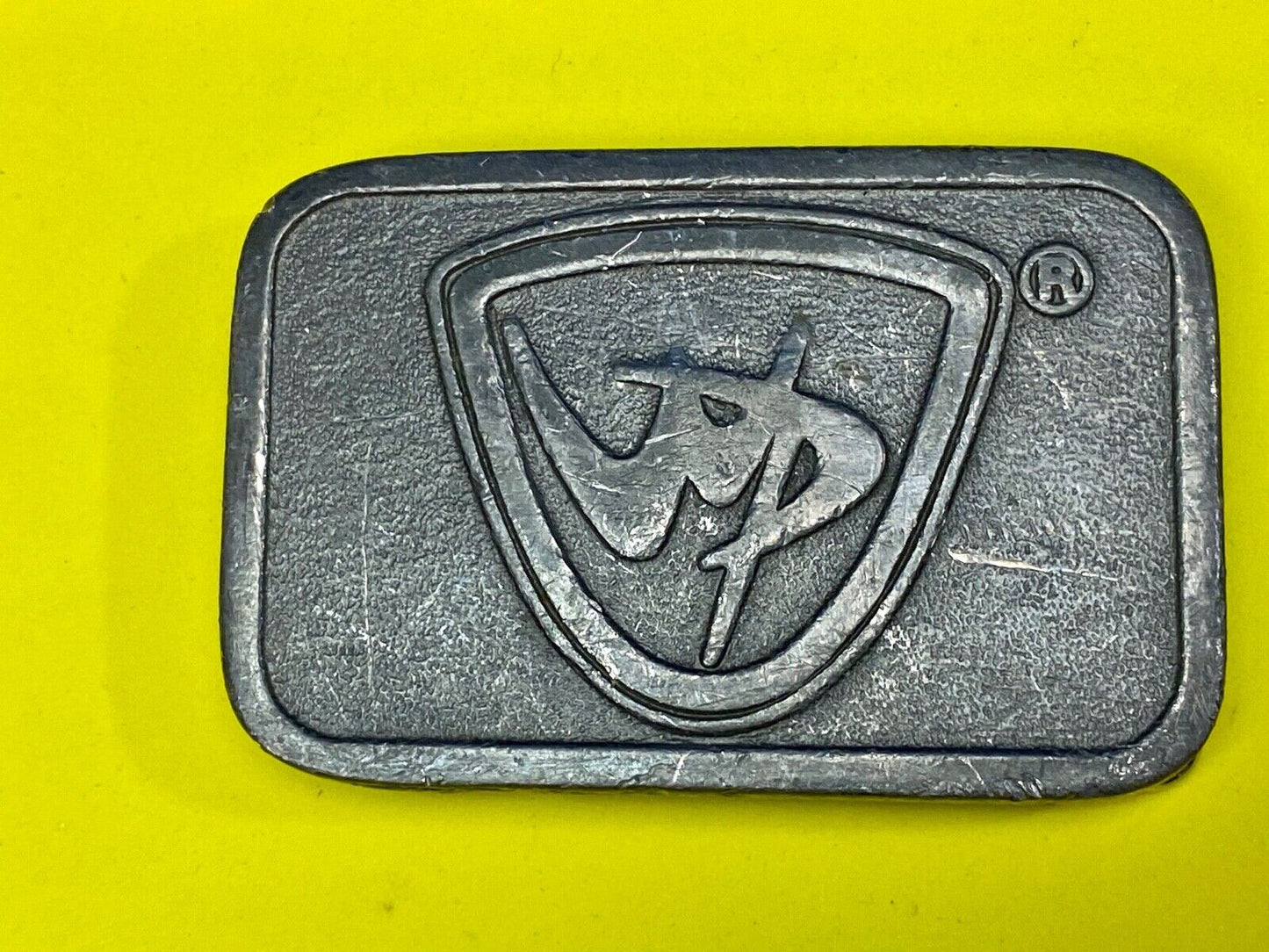 unknown to me, vintage metal belt buckle by HitLine INC.   Company Logo?