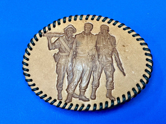 Vietnam War Remembered Military Monument Washington DC  Vtg. Leather Belt Buckle