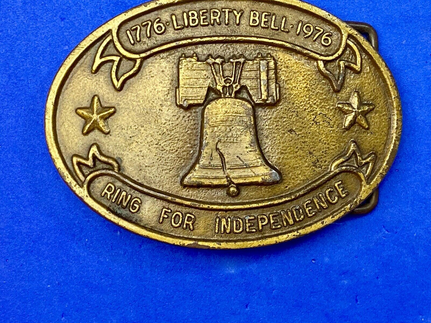 USA Liberty Bell Bicentennial Celebration ring for independence 76 belt buckle 