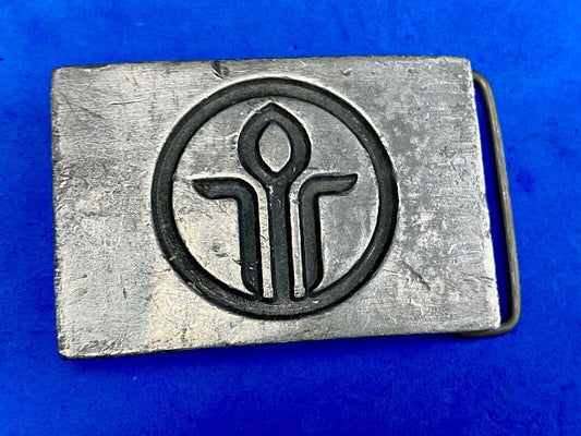 Vintage - unknown to me, power company?  Natural gas Co. logo belt buckle 