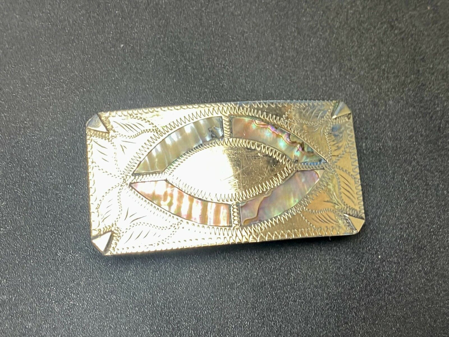 Abalone Shell Inlay Unique And Different Style Belt Buckle