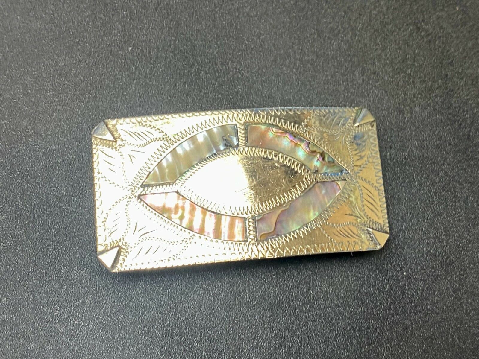 Abalone Shell Inlay Unique And Different Style Belt Buckle