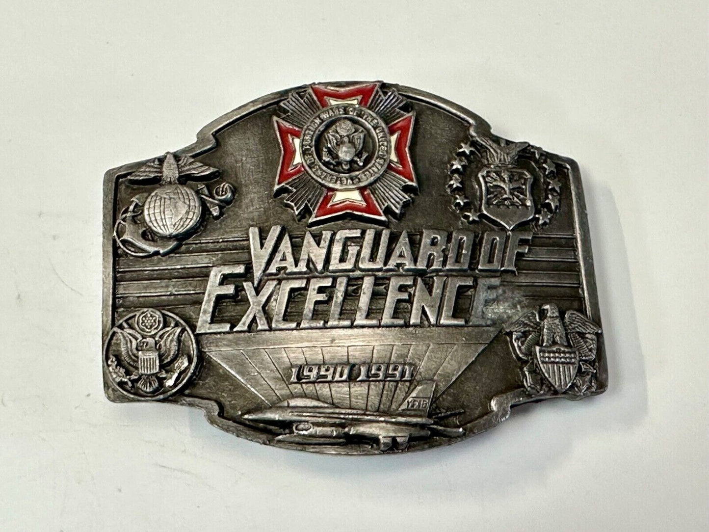 VFW Foreign Wars Veterans Vtg. Vanguard Excellence Award Siskiyou Belt Buckle
