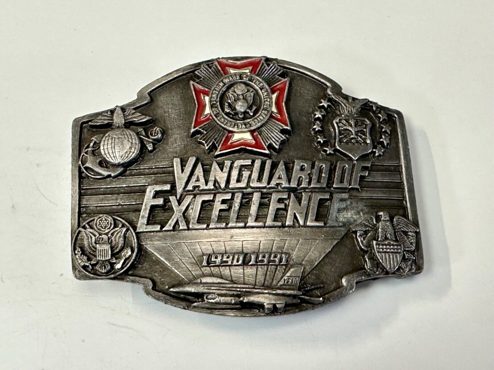 VFW Foreign Wars Veterans Vtg. Vanguard Excellence Award Siskiyou Belt Buckle