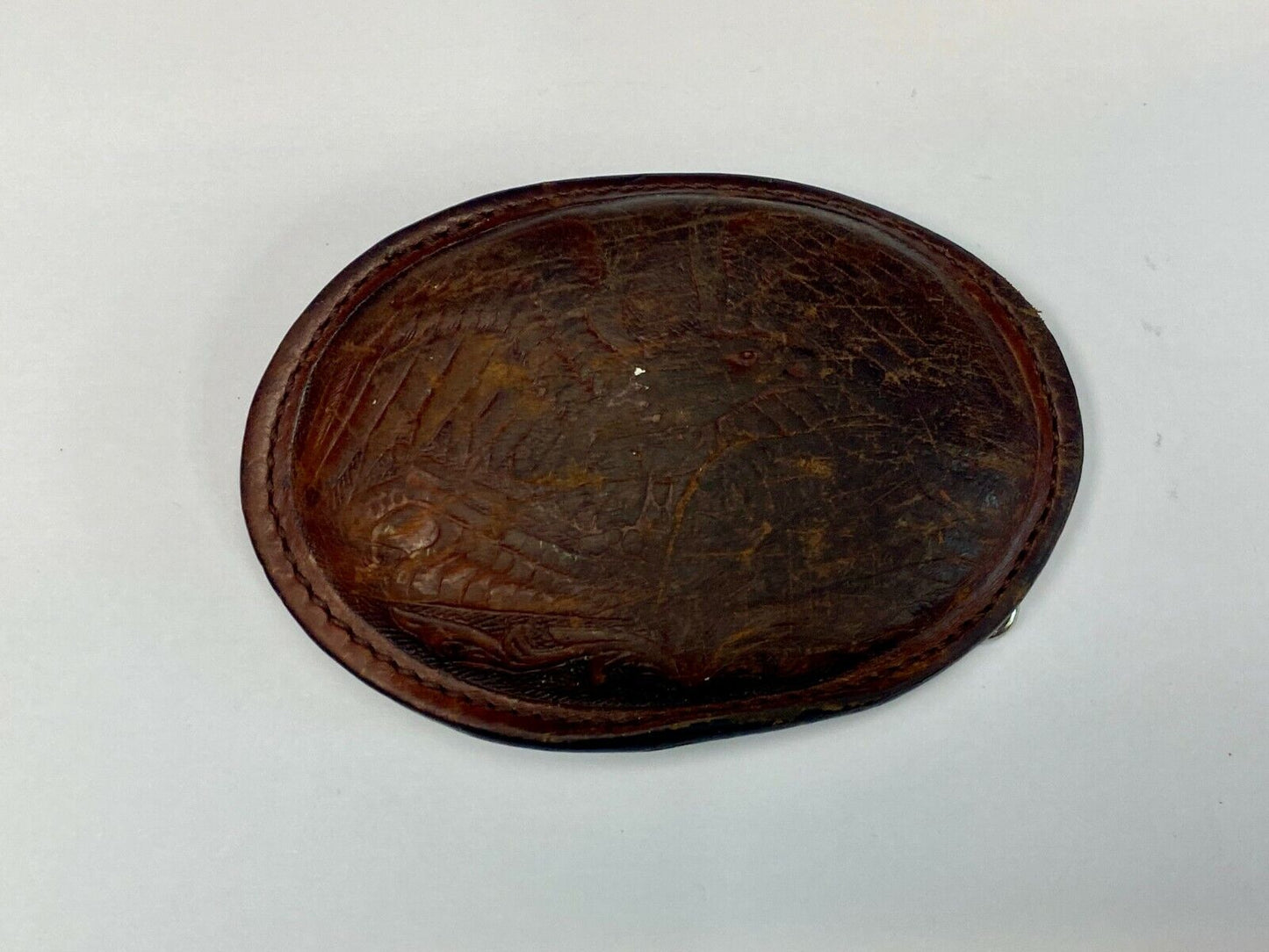 Vintage Leather Duck Belt Buckle - To Restore