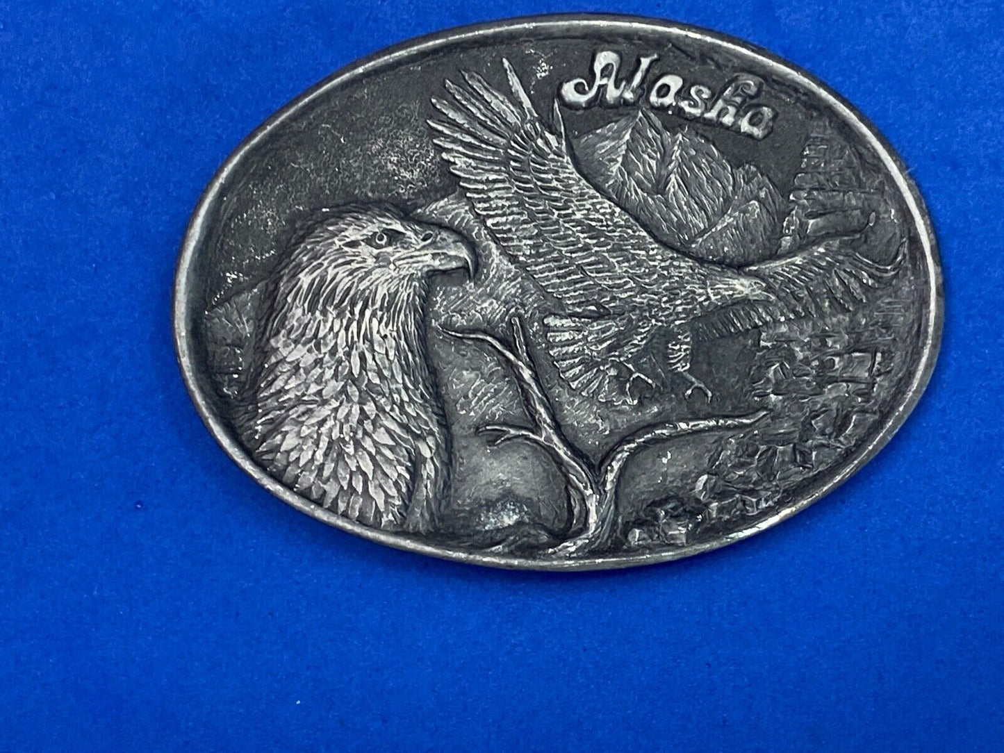 Alaska Frontier Arts Ltd Flying Eagle  Great State Belt Buckle By Donohue Ent. 