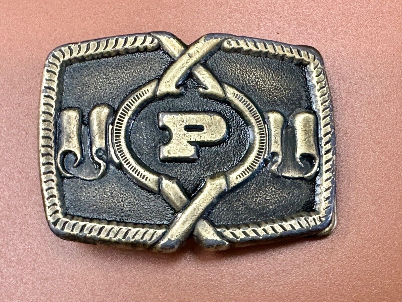 Vintage Letter P - Initial Monogram belt buckle by Oden