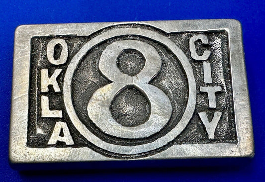Tulsa Oklahoma City TV channel 8 Vintage J W  Taylor Custom Artisan belt buckle