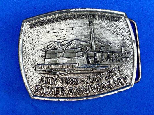 Vintage Intermountain Power Project belt buckle  Silver Anniversary HVDC PSC
