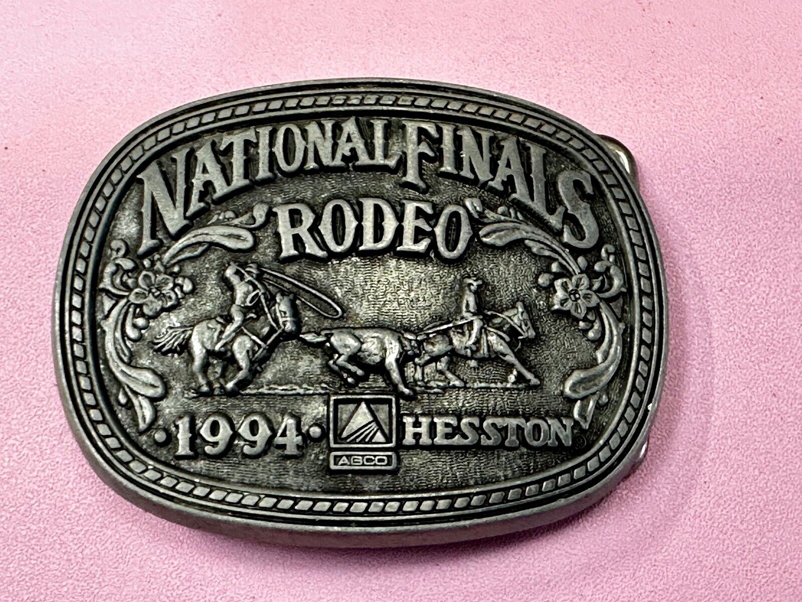 1994 NFR National Finals Rodeo  NOS Youth Size Hesston Commemorative Belt Buckle
