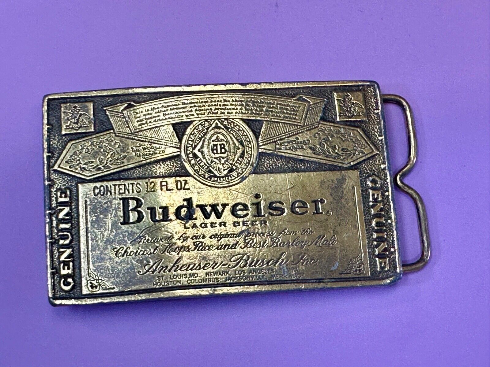 belt buckle Budweiser A-168