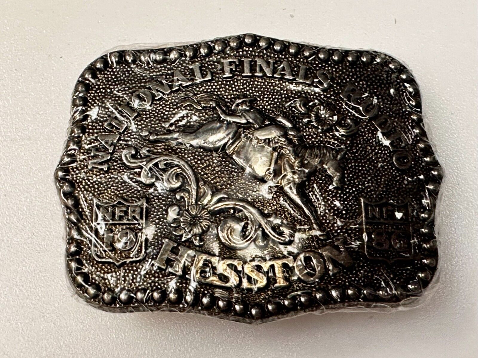 1986 Hesston NFR National Finals Rodeo YOUTH SIZE Western Collectors Belt Buckle