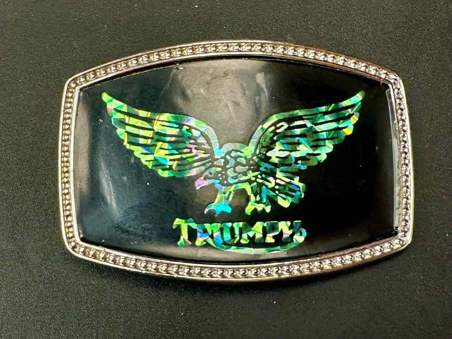TRIUMPH MOTORCYCLES Eagle emblem Holographic retro style logo belt buckle