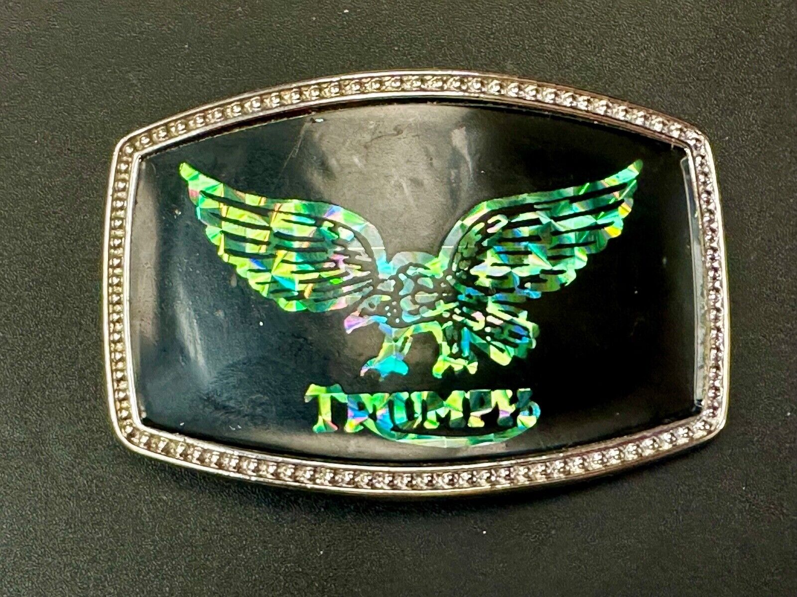 TRIUMPH MOTORCYCLES Eagle emblem Holographic retro style logo belt buckle