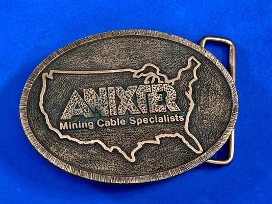 Anixter Mining Cable Specialists company promotional belt buckle by Hit Line 