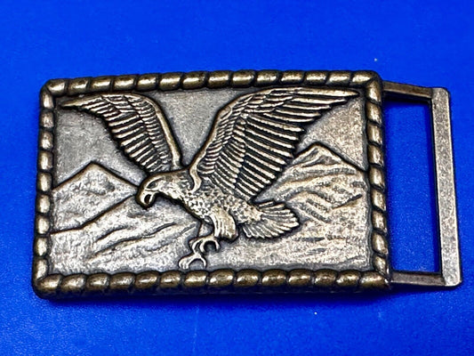 American Bald Eagle flying over majestic USA mountains Vintage Belt Buckle