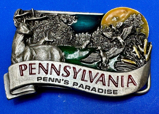 The Great State of Pennsylvania PA - Penn's Paradise Bergamot Belt Buckle
