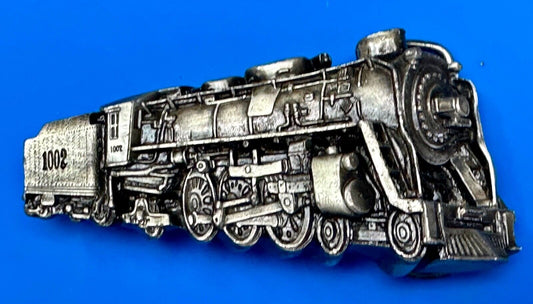 Train Steam Locomotive #1002  Vintage 1978 Cutout RR Bergamot Belt Buckle