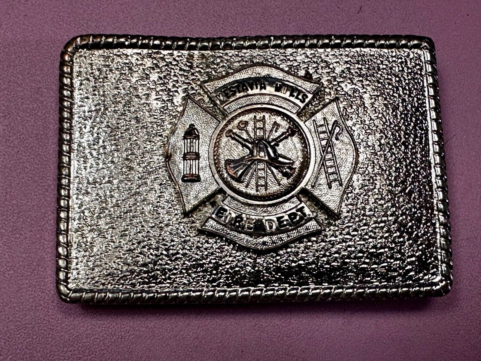 Vestavia Hills AL Department Fire Fighter Fireman Hook Fast Vintage Belt Buckle