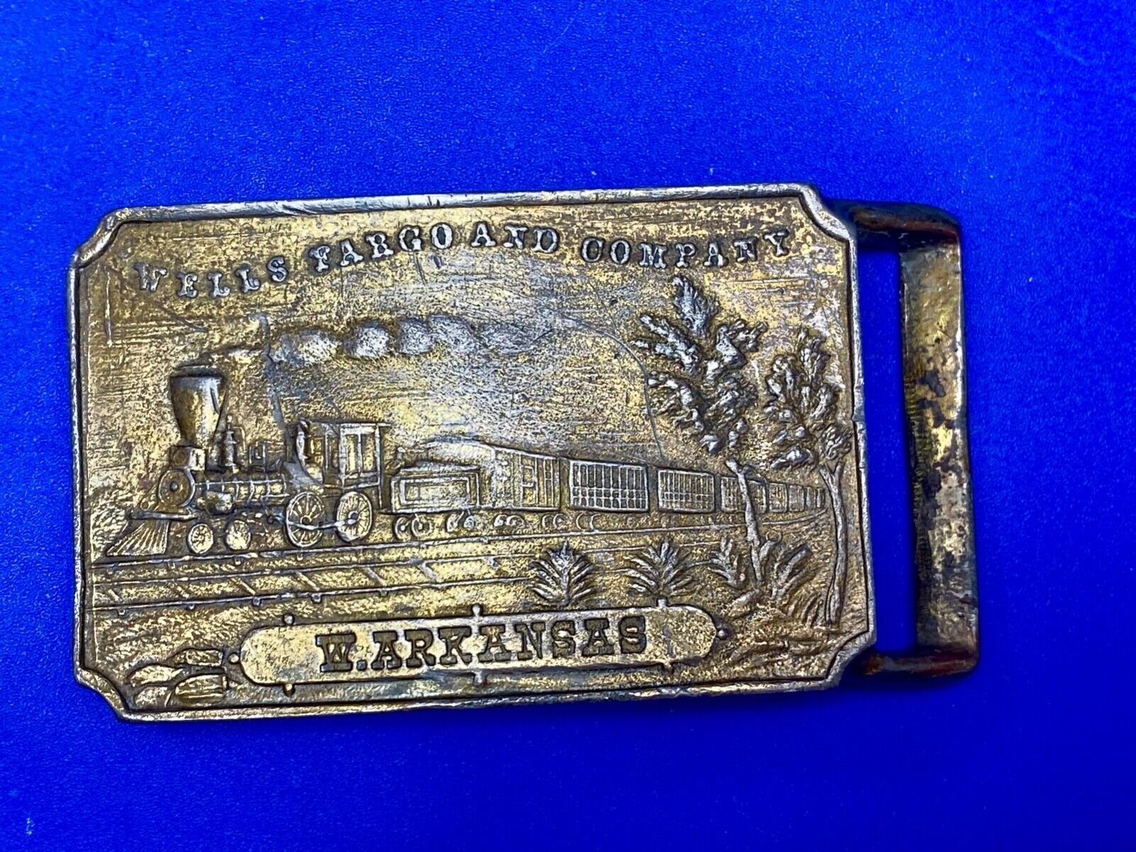 Train Steam Locomotive Wells Fargo & co West Arkansas Collectable belt buckle
