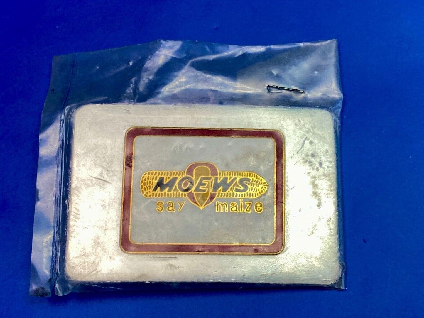 Nos Moews Corn Maize Moews Seed Company Granville Il Rectangular Belt Buckle 