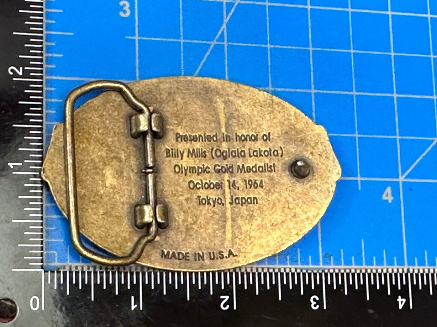 40 years! Native American Indian Youth Running Strong belt buckle