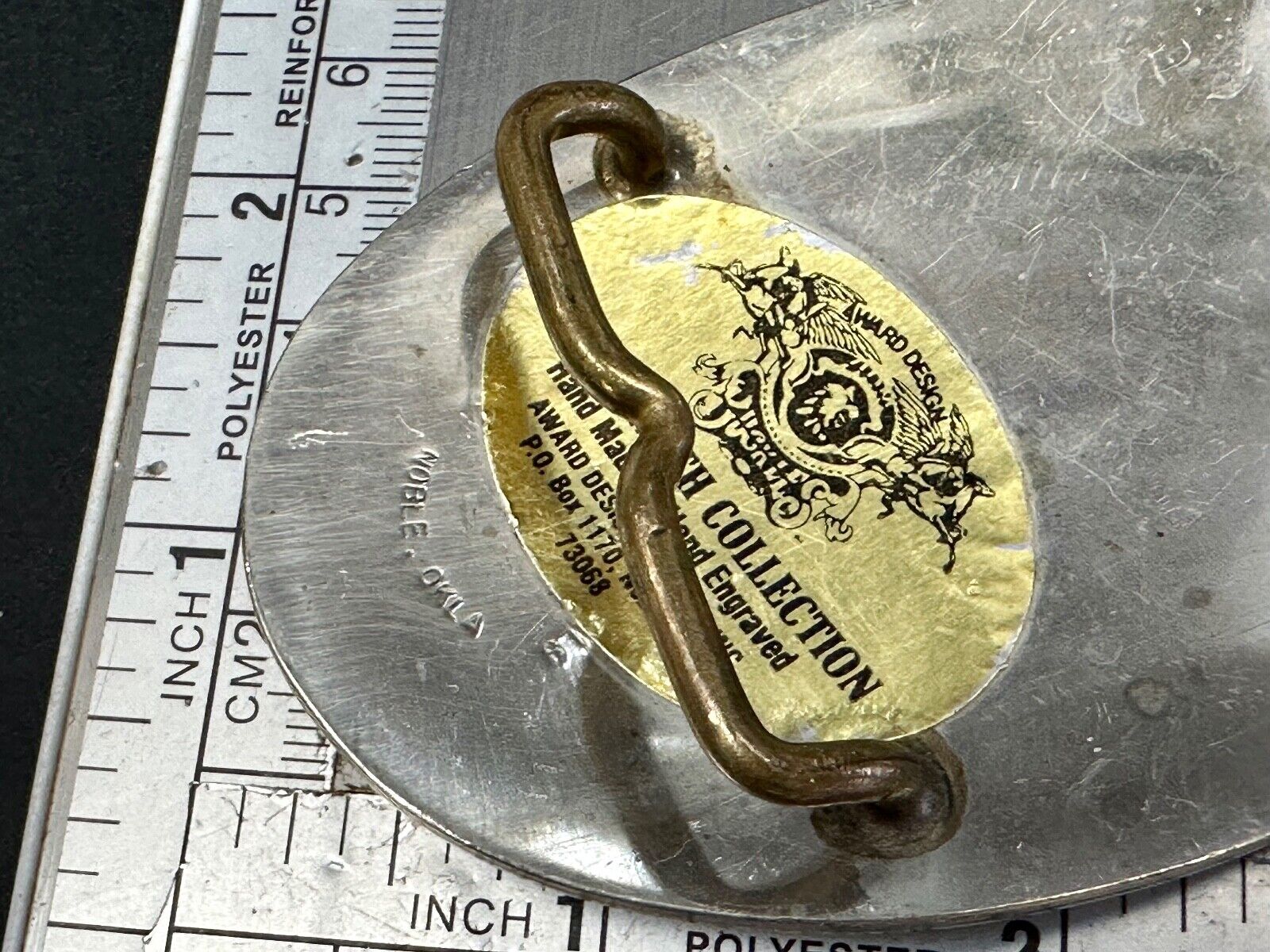 The Great State of Oregon Vintage inlaid ADM Silversmith Collection belt buckle