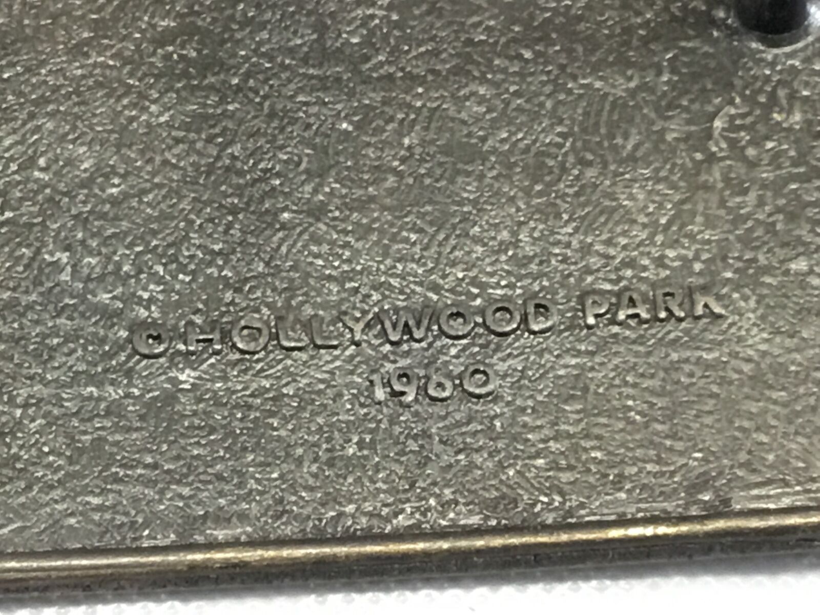 VINTAGE JUNE 15TH 1980 WALK OF FAME HOLLYWOOD PARK HORSE GOLD TONE BELT BUCKLE
