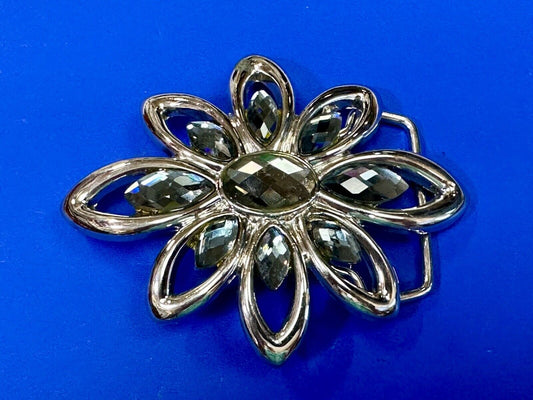 Beautiful Flower theme cutout A240 rhinestone belt buckle