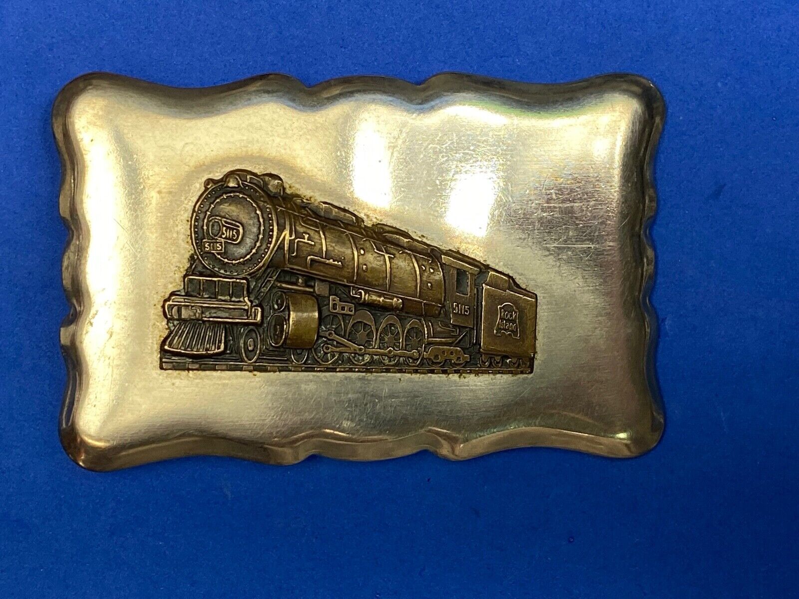 Train Steam engine Vintage western belt buckle