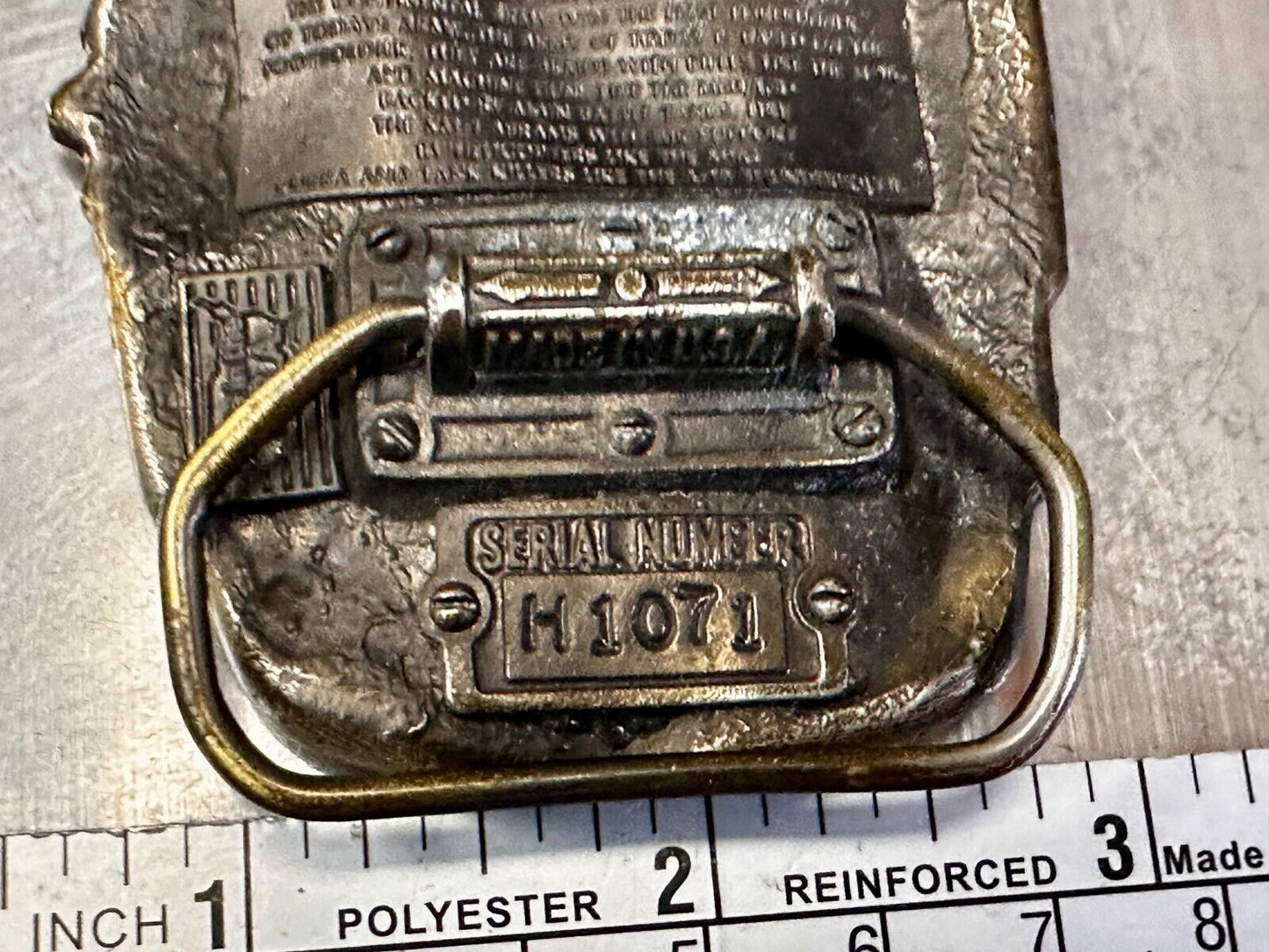 US Army Fire Power The Great American Buckle company Vintage Tank Helicopter