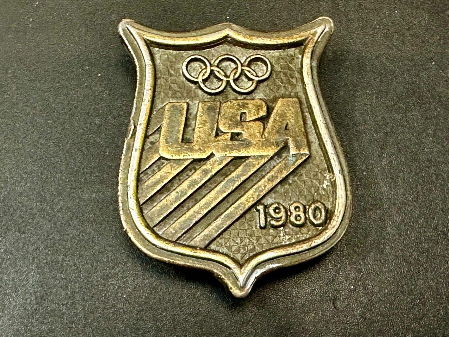 1980 USA Olympic Committee Bergamot Brass Works Vintage Belt Buckle Paul Rollins