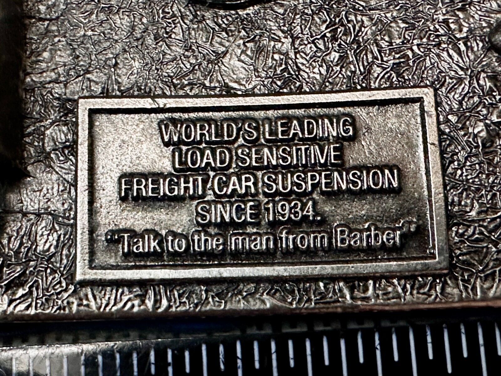 BARBER Standard Car Truck Freight Transport Company Rail Road Train Belt Buckle