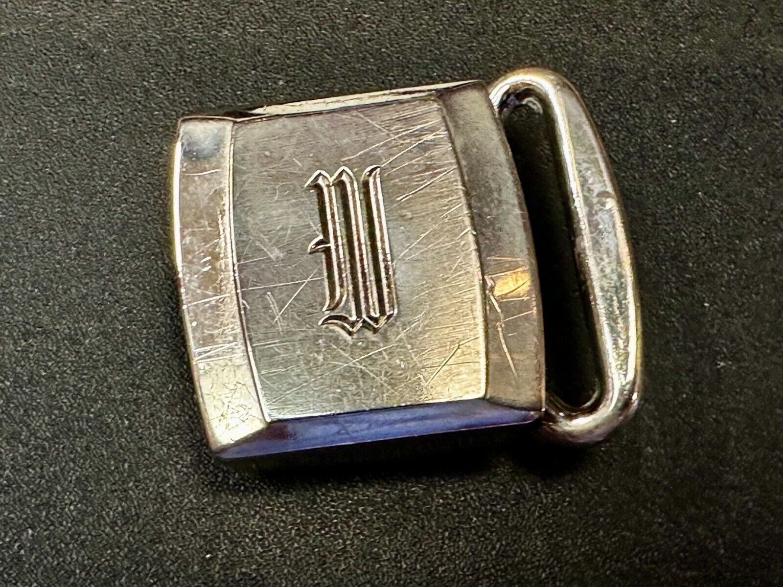 Antique Letter Monogram Initial W Art Deco Style Hickok Master Plate Belt Buckle