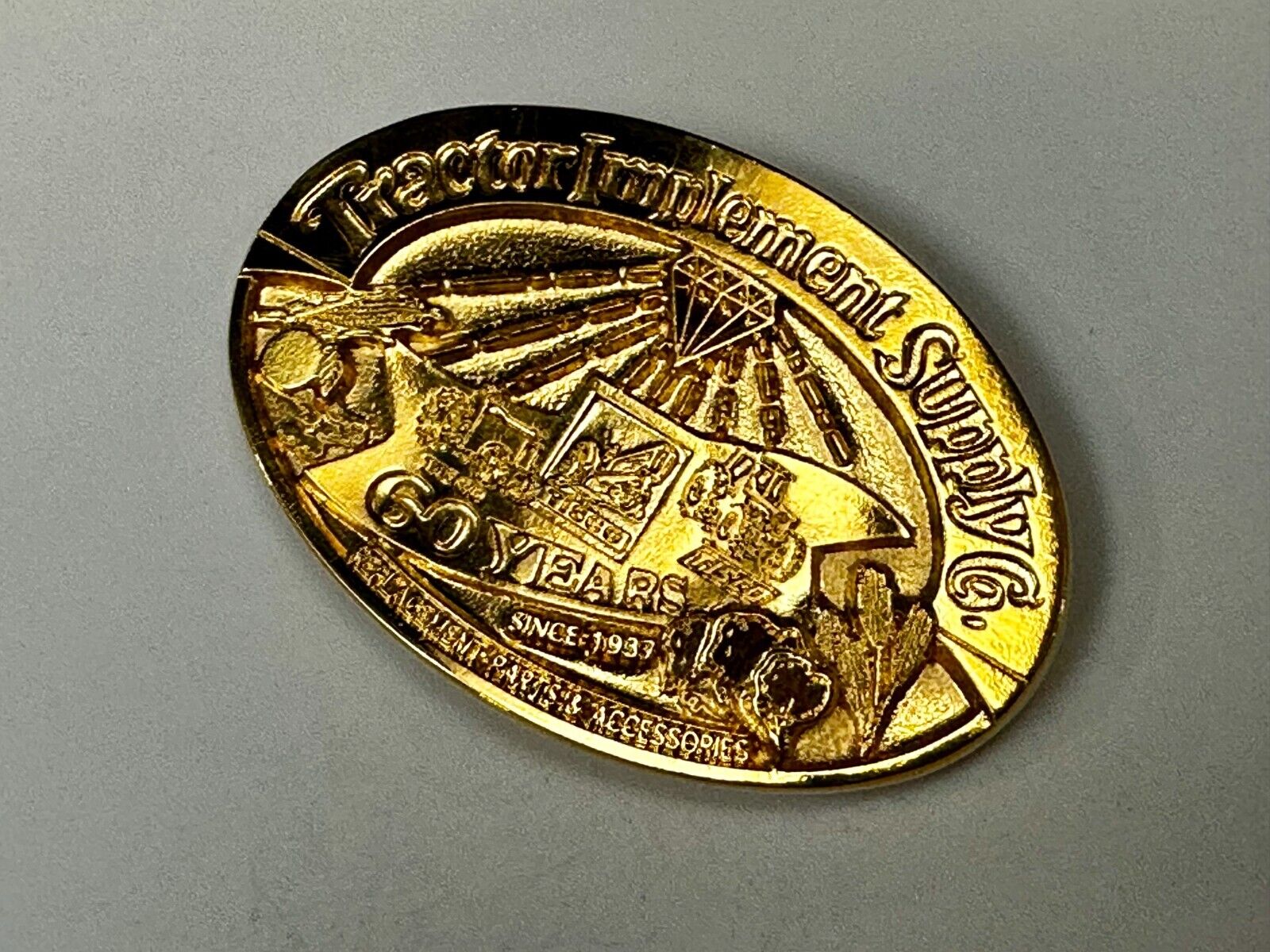 60 years TISCO Tractor Implement Supply company Vintage Belt Buckle by Speccast