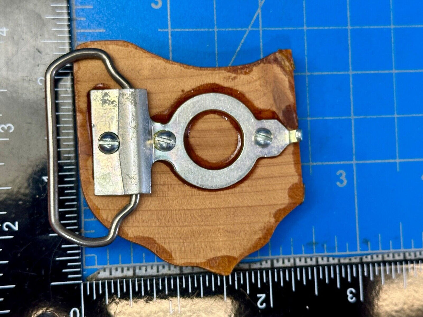 Artisan OHIO state cutout Custom Project wood Belt Buckle Sports fan?