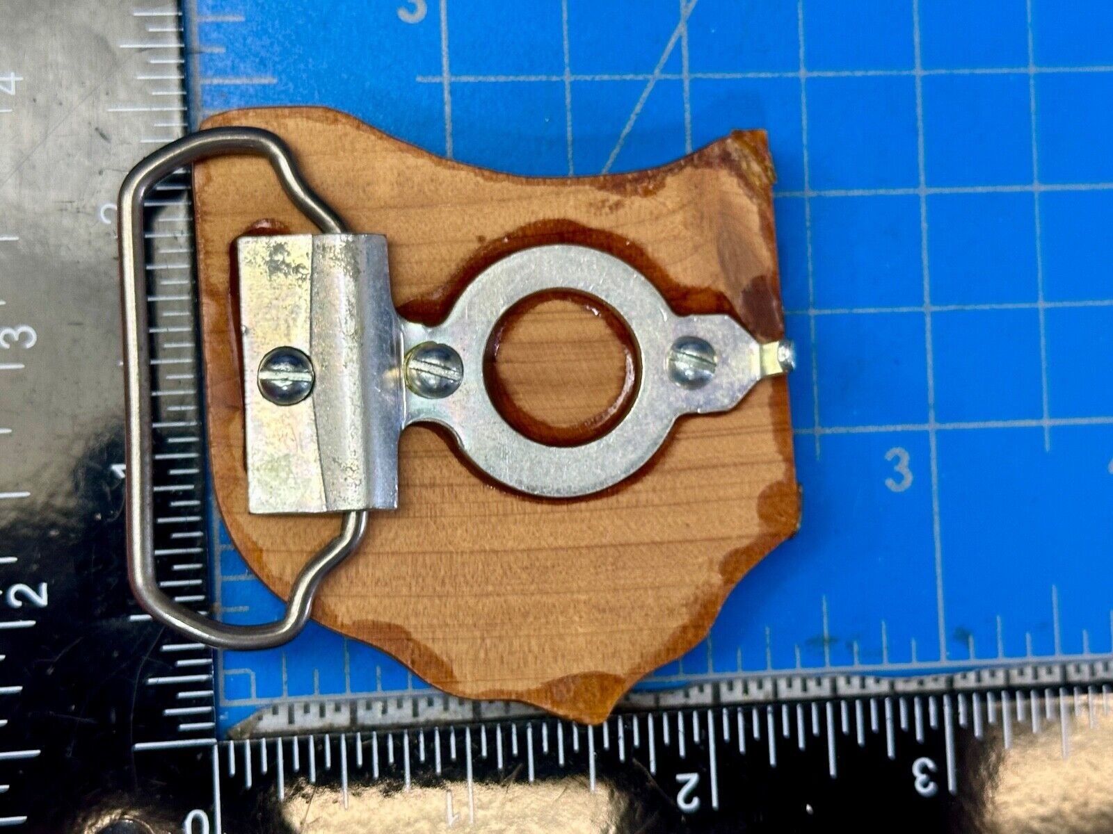 Artisan OHIO state cutout Custom Project wood Belt Buckle Sports fan?