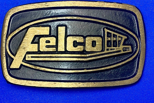 Vintage FELCO Excavator Attachments Heavy Machinery Coal Mining belt buckle