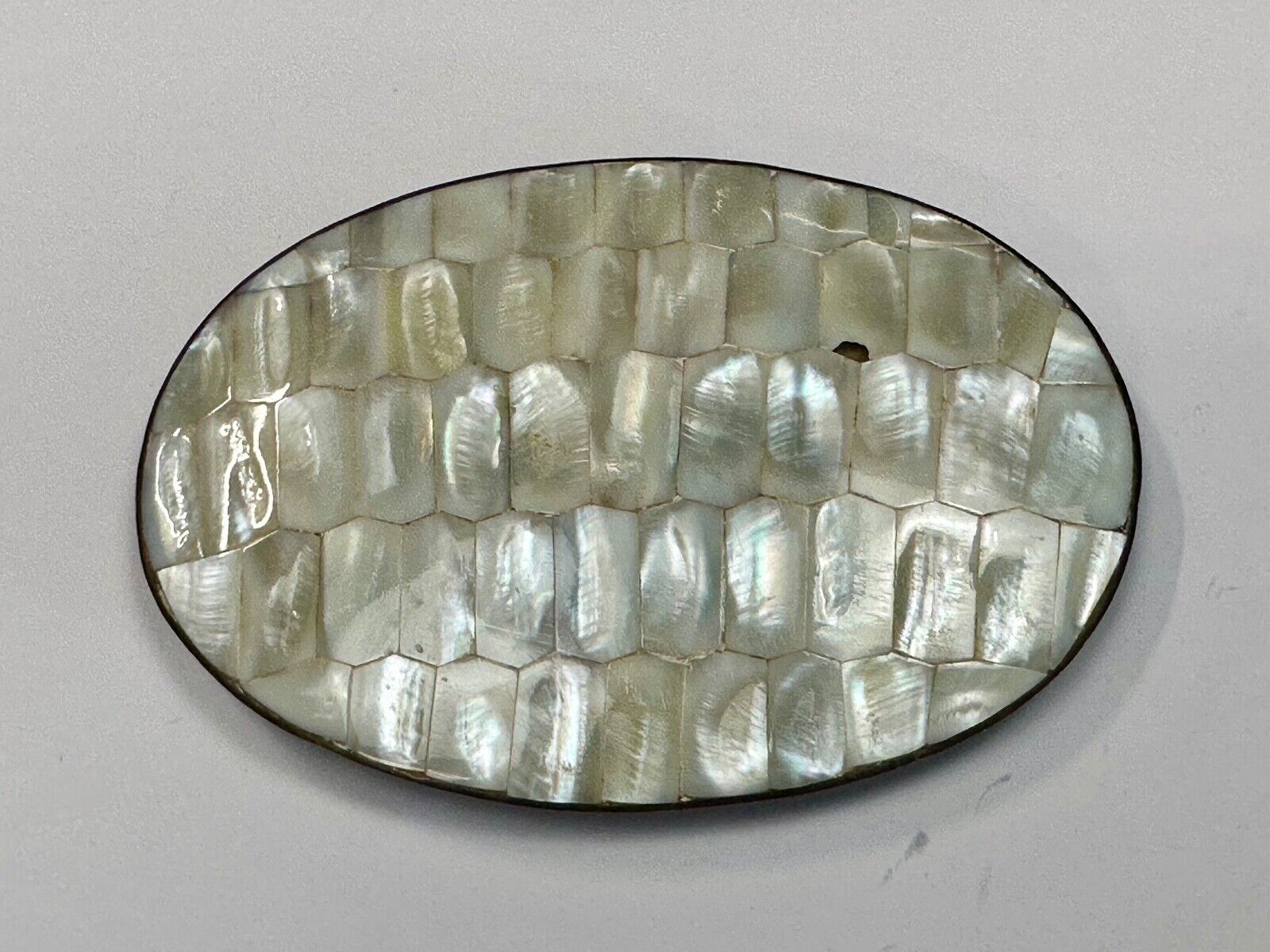 Beautiful Vintage shell theme natural brass belt slide buckle