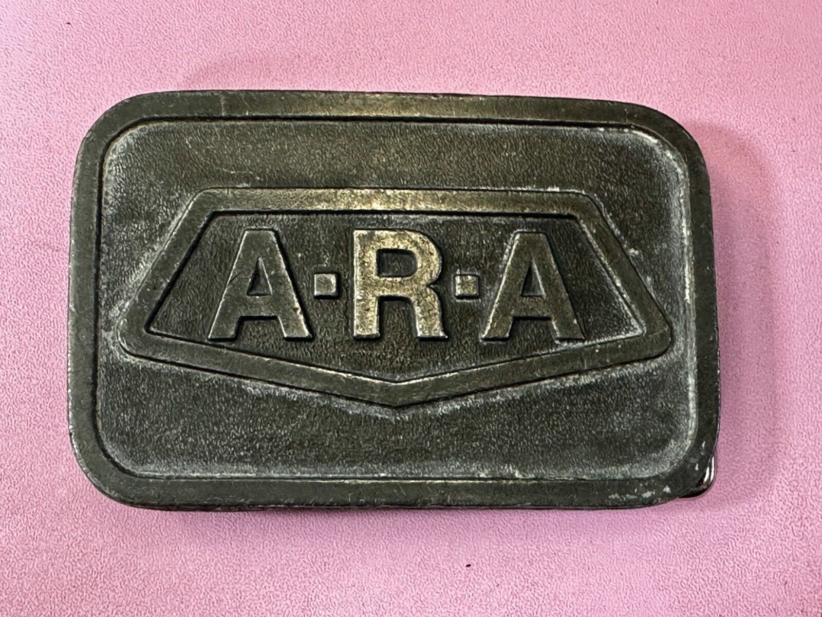 A.R.A Company Logo ARA Commemorative Silver Tone Belt Buckle by Hitline