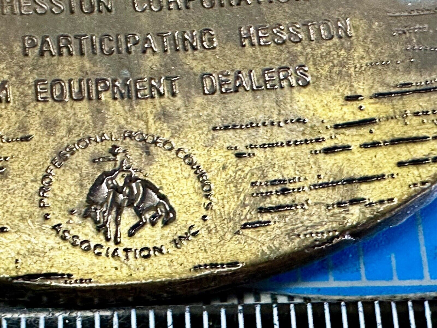 1980 Hesston Belt Buckle. Team Roping. Sixth Edition, National Finals Rodeo