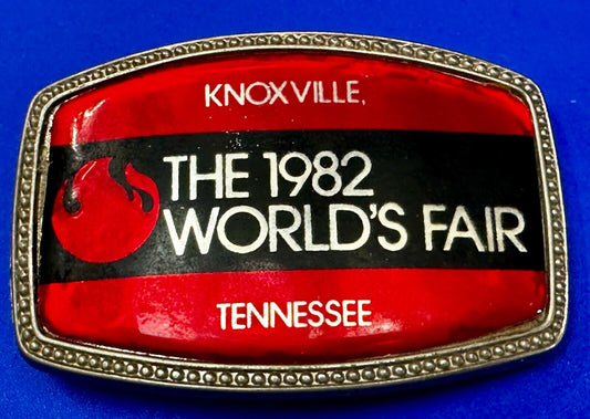 The 1982 World's Fair Knoxville Tennessee Souvenir Commemorative Belt Buckle