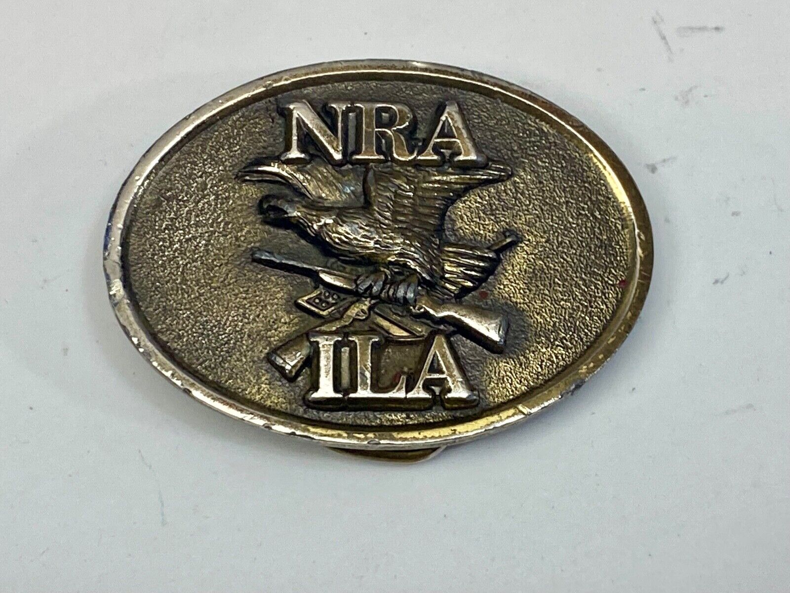 Vintage 1970S **Nra/Ila** (National Rifle Association) Gun Belt Buckle