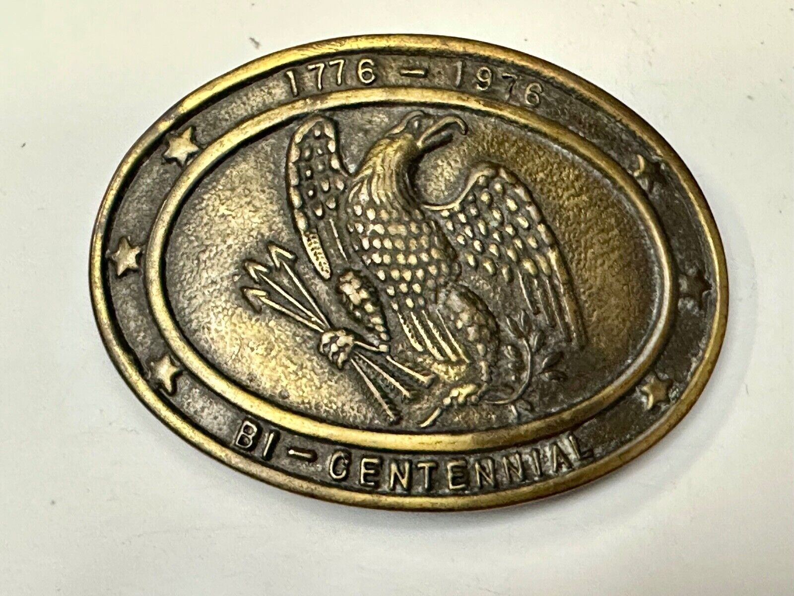 Bicentennial Majestic US Eagle Patriotic United States of America belt buckle